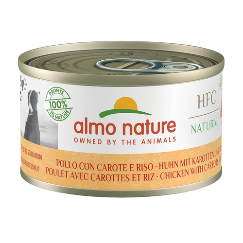 Almo HFC Cuisine Dog Poulet, carottes & riz, 95g - MyStetho Veterinary