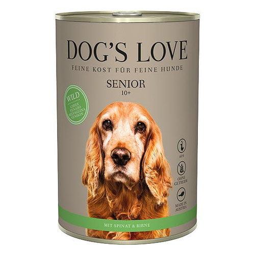 Dog's Love Senior 10+ Light gibier, épinard & poire, 400g - MyStetho Veterinary