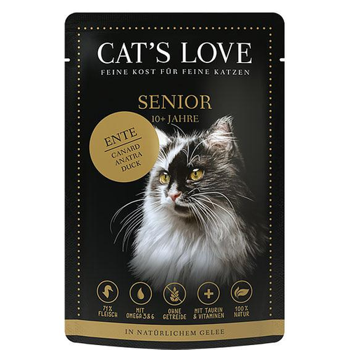 CAT'S LOVE Cat‘s Love Senior 10+ Canard, 85g - MyStetho Veterinary