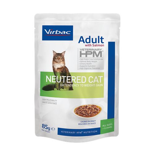 HPM Adult Cat Salmon Neutered 85 g - MyStetho Veterinary