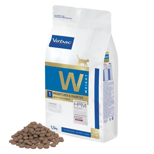 HPM Cat Weight W1 Loss & Diabetes 1,5 kg Virbac