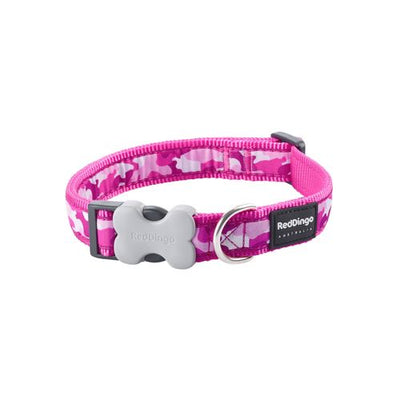 RedDingo Dog Collar Design Hot Pink M Camouflage Hot Pink 20mm x 31-47cm - MyStetho Veterinary