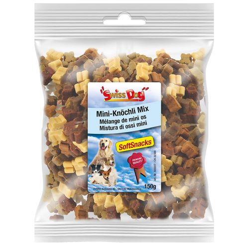 SwissDog Soft-Snack petits os mini, Mix, 150g - MyStetho Veterinary