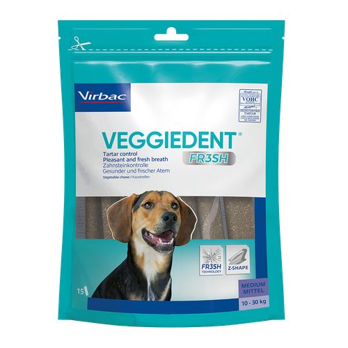 Veggiedent chiens M (10-30 kg) 15 pièces Virbac