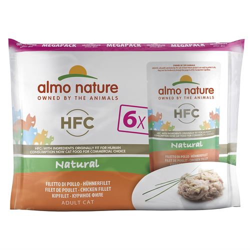 Almo HFC Natural Cat Mega Pack Hühnerfilet Nassfutter für Katzen (6x55g) - MyStetho Veterinary