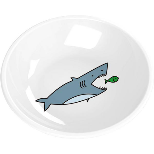 Ecuelle Mélaminée Shark, 13.3 x 13.3 x 2.8 cm, blanc - MyStetho Veterinary