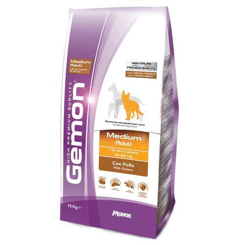 Monge Gemon Dog Adult Medium Chicken 15kg - MyStetho Veterinary