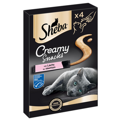 Sheba Creamy Snacks Lachs 4x12g - MyStetho Veterinary