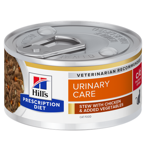 Hill's Prescription Diet c/d Multicare Stress Chicken and vegetables stew can 82 g - MyStetho Veterinary