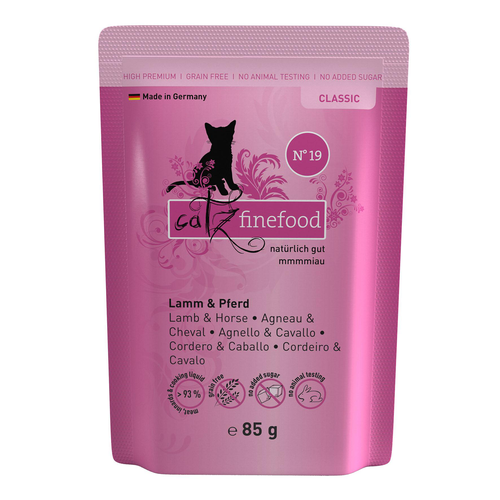 Catz Finefood No. 19 avec agneau &amp; cheval, 85g - MyStetho Veterinary