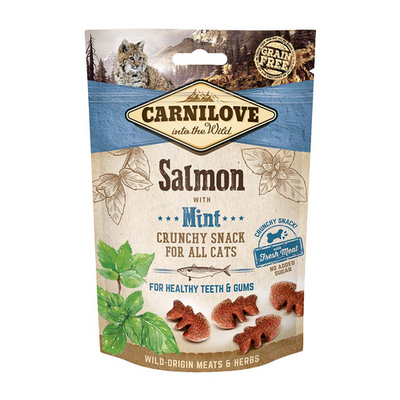 Carnilove Cat Adulte - Crunchy Snack - Saumon à la menthe 50g - MyStetho Veterinary