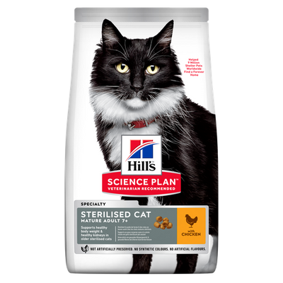 Hill's Science Plan Sterilised Cat Mature Adult 7+ Chicken 1.5 kg - MyStetho Veterinary