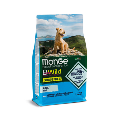 Monge BWild GF Mini Adult Anchovy 2,5kg - MyStetho Veterinary