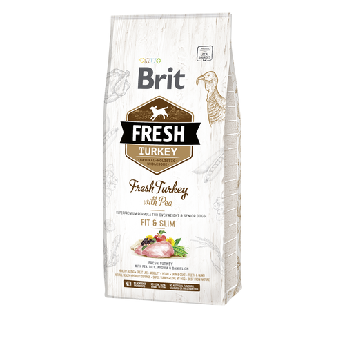 Brit Fresh Brit Fresh Dog - Chiens en surpoids et seniors - Dinde - Fit & Slim 12kg - MyStetho Veterinary