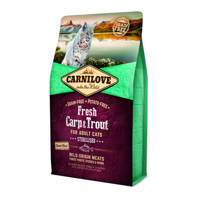 Carnilove Cat Adulte Fresh - Carpe & Truite / Stérilisé 2kg - MyStetho Veterinary