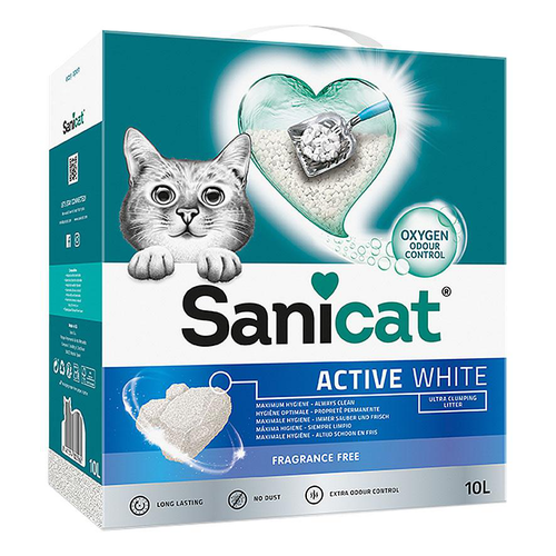 Sanicat Litière pour chats Active White Ultra, neutre, 10L - MyStetho Veterinary