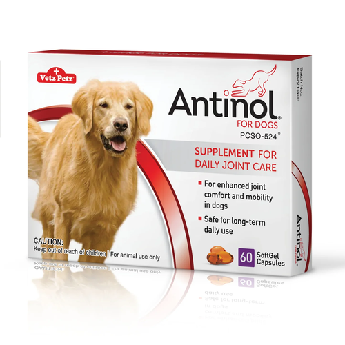 ANTINOL FOR DOGS, 60 gélules molles - MyStetho Veterinary