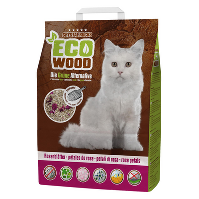 Crystal Rocks Eco Wood, pétales de rose, 6l, 2.5kg - MyStetho Veterinary