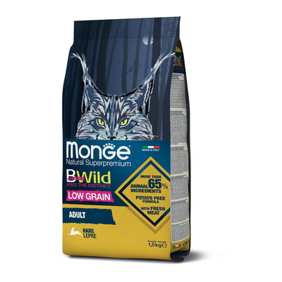 Monge onge Bwild LG adulte lièvre des champs 1,5kg - MyStetho Veterinary