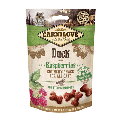 Carnilove Cat Adulte - Crunchy Snack - Canard aux framboises 50g - MyStetho Veterinary