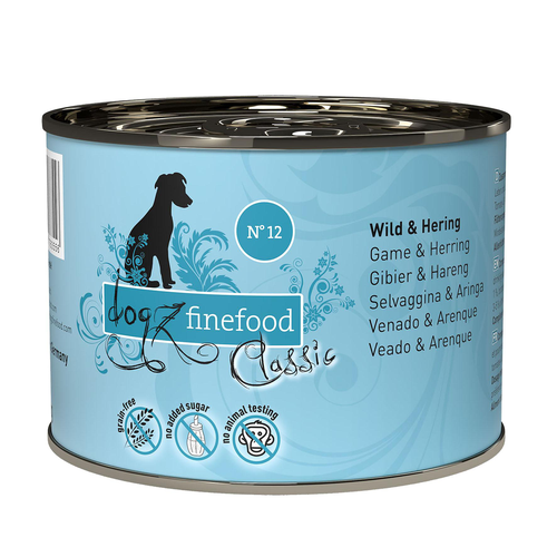 Dogz Finefood No.12 gibier &amp; hareng, 200g - MyStetho Veterinary