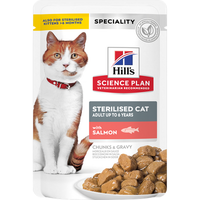 Hill's Science Plan Sterilised Cat Adult Salmon 85 g - MyStetho Veterinary