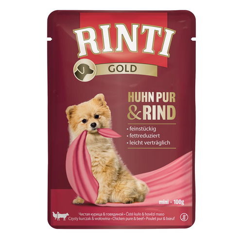 Rinti Gold Mini PUR Poulet &amp; Boeuf 100g - MyStetho Veterinary