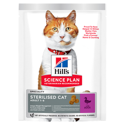 Hill's Science Plan Sterilised Cat Adult Duck 1.5 kg - MyStetho Veterinary