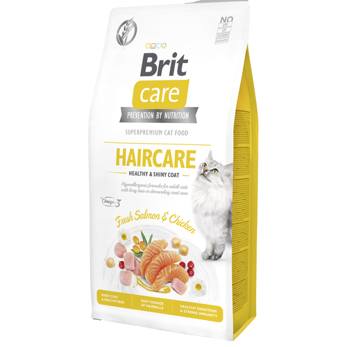 Brit Care Cat Brit Care Cat Sans Céréales - Soin du pelage - Poil sain et brillant 7kg - MyStetho Veterinary