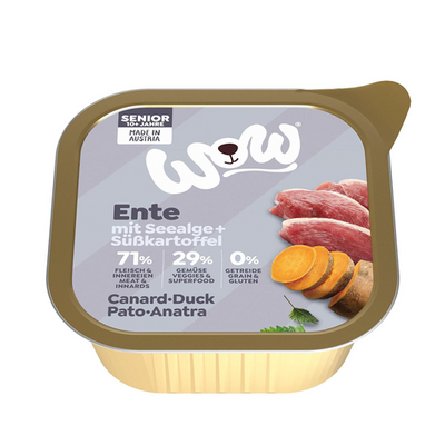 WOW Senior canard avec patates douces 150g - MyStetho Veterinary