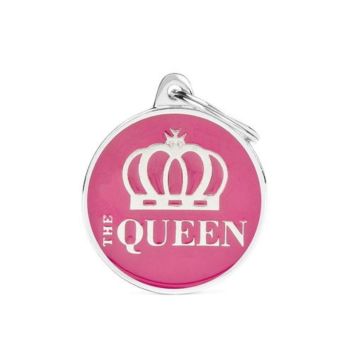 MyFamily The Queen ID Tag für Hunde in pink - MyStetho Veterinary