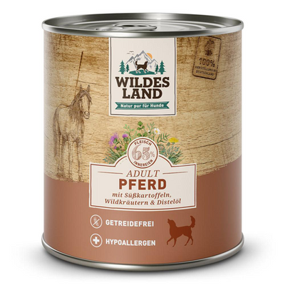 Wildes Land Canine Adult cheval avec patates douces 800g - MyStetho Veterinary