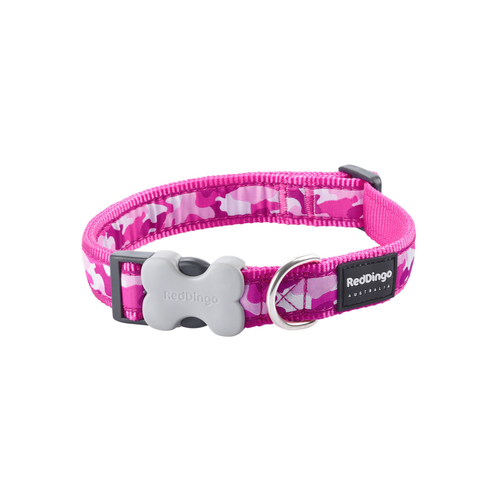 RedDingo Dog Collar Design Hot Pink M Camouflage Hot Pink 20mm x 31-47cm - MyStetho Veterinary