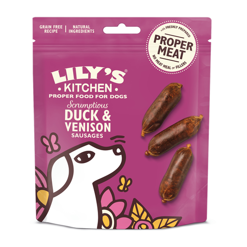 Lily's Kitchen Scrumptious Duck and Venison Sausages  70g - MyStetho Veterinary