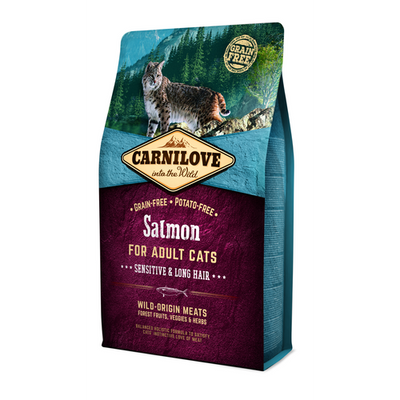 Carnilove Cat Adulte - Saumon / Cheveux sensibles et longs 2kg - MyStetho Veterinary