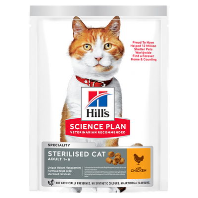 Hill's Science Plan Sterilised Cat Adult Chicken 300 g - MyStetho Veterinary
