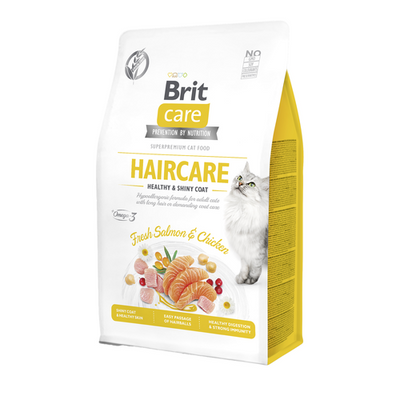 Brit Care Cat Brit Care Cat Sans Céréales - Soin du pelage - Poil sain et brillant 400g - MyStetho Veterinary