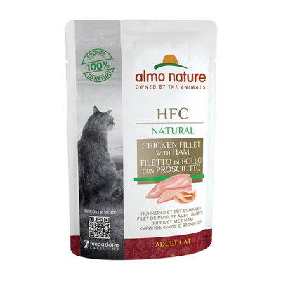 Almo HFC Natural Ad. Hühnerf&Schink. 55g Ergänzungsfuttermittel für Katze, Beutel - MyStetho Veterinary