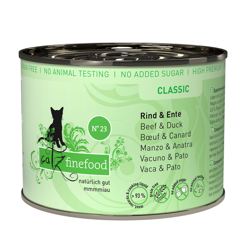 Catz Finefood No. 23 avec boeuf &amp; canard, 200g - MyStetho Veterinary