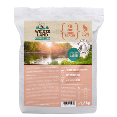 Wildes Land Feline Adult poulet et saumon avec légumes 1.2kg - MyStetho Veterinary