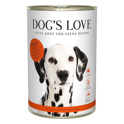 Dog&#039;s Love Classic Adult boeuf, pomme, épinard &amp; courgette, 400g - MyStetho Veterinary