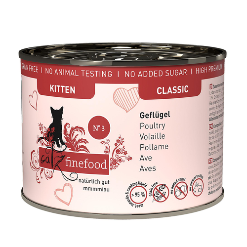 Catz Finefood Kitten No. 03 avec volaille, 200g - MyStetho Veterinary