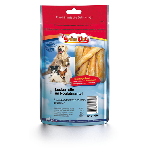 SwissDog Rouleaux délicieux enrobés de poulet - MyStetho Veterinary