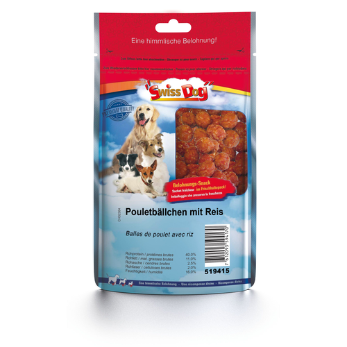 SwissDog Pouletbällchen mit Reis, 150g - MyStetho Veterinary