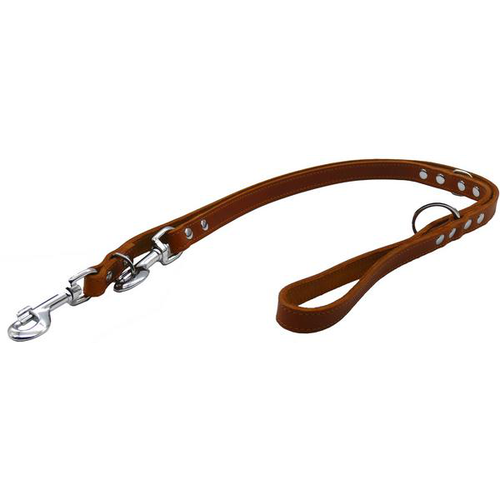 Laisse cuir souple, rivée, 180cm 12mm, noir - MyStetho Veterinary