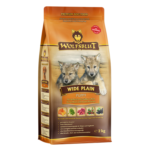 Wolfblut Puppy Wide Plain - cheval avec patate douce 2kg - MyStetho Veterinary