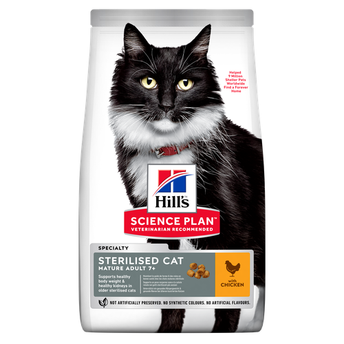 Hill's Science Plan Sterilised Cat Mature Adult 7+ Chicken 3 kg - MyStetho Veterinary