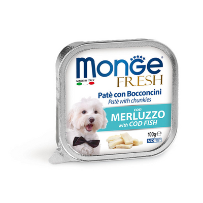 Monge Dog FRESH pâté Cod Fish 100g - MyStetho Veterinary