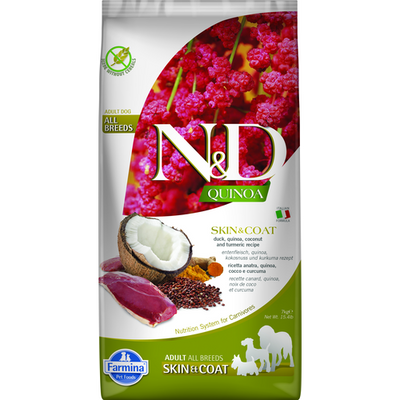 Farmina N&D Quinoa Canine Skin&Coat Canard & Noix de coco 7kg - MyStetho Veterinary