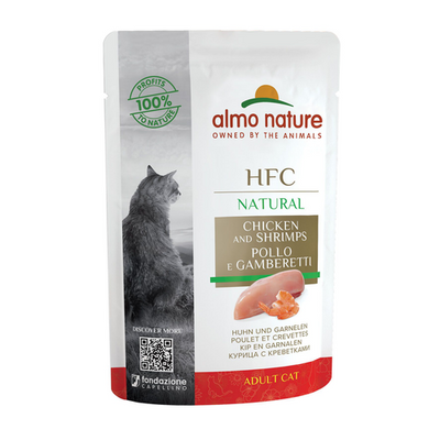 Almo HFC Natural Ad. Huhn&Garnelen 55g Katzen-Ergänzungsfuttermittel, Beutel - MyStetho Veterinary